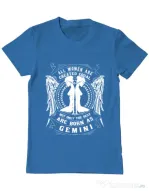 Tricou ADLER barbat The best women are born as Gemini Albastru azuriu