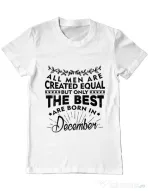 Tricou ADLER barbat The best men are born in December Alb