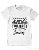 Tricou ADLER barbat The best men are born in January Alb