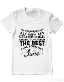 Tricou ADLER barbat The best men are born in June Alb