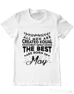 Tricou ADLER barbat The best men are born in May Alb