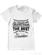 Tricou ADLER barbat The best women are born in December Alb