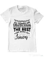 Tricou ADLER barbat The best women are born in January Alb