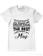 Tricou ADLER barbat The best women are born in May Alb
