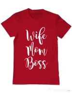 Tricou ADLER barbat Wife mom boss Rosu