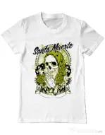 Tricou ADLER barbat Holy death Alb