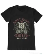 Tricou ADLER barbat Highway 66 Negru
