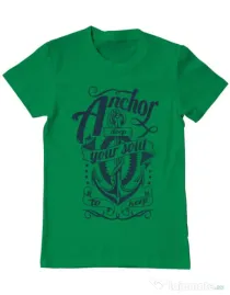Tricou ADLER barbat Anchor deep Verde mediu
