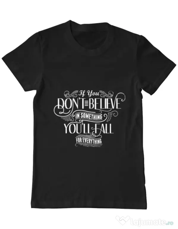 Tricou ADLER barbat Believe in something Negru