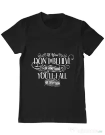 Tricou ADLER barbat Believe in something Negru