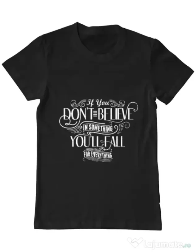 Tricou ADLER barbat Believe in something Negru