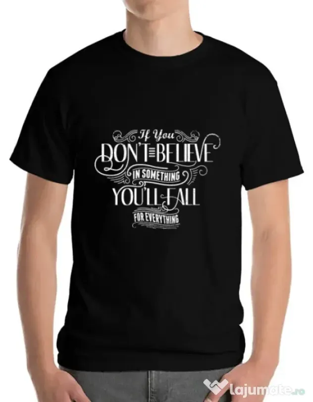 Tricou ADLER barbat Believe in something Negru