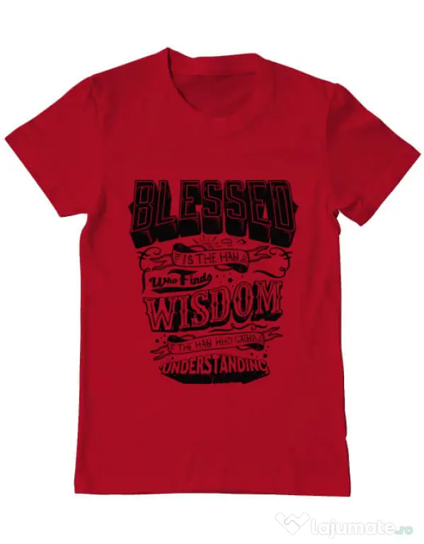 Tricou ADLER barbat Blessed Rosu