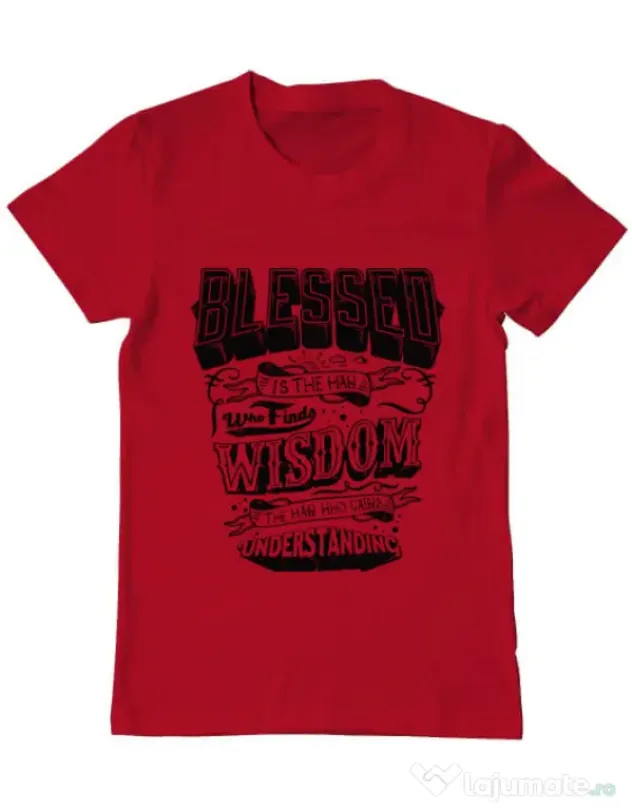 Tricou ADLER barbat Blessed Rosu