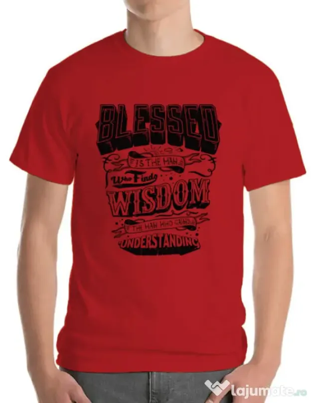 Tricou ADLER barbat Blessed Rosu