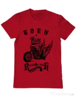 Tricou ADLER barbat Born to ride Rosu