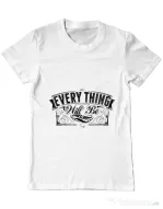 Tricou ADLER barbat Everything will be ok Alb
