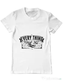 Tricou ADLER barbat Everything will be ok Alb