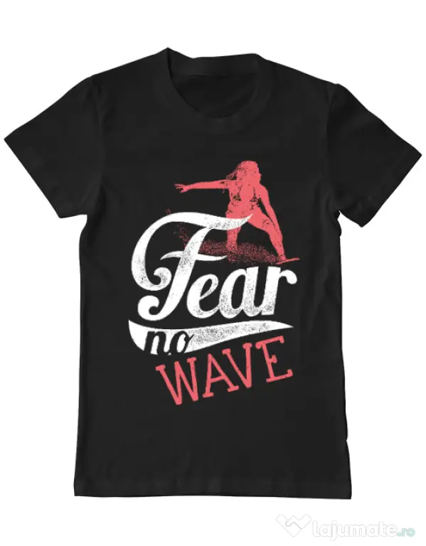 Tricou ADLER barbat Fear no wave Negru