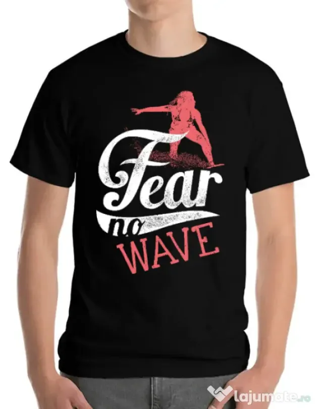 Tricou ADLER barbat Fear no wave Negru