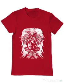 Tricou ADLER barbat Ghost rider Rosu