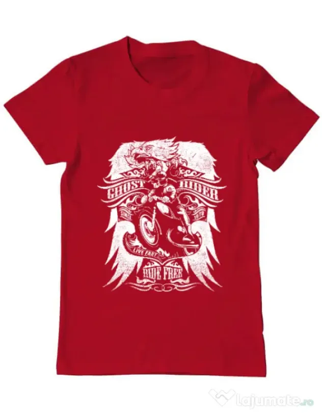 Tricou ADLER barbat Ghost rider Rosu