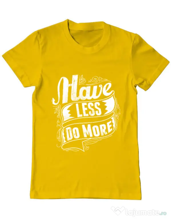 Tricou ADLER barbat Have less do more Galben