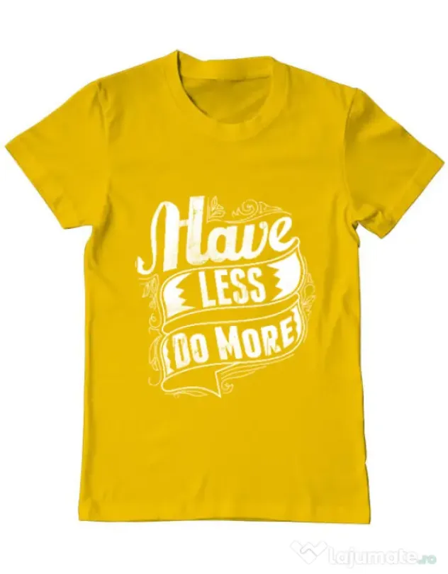 Tricou ADLER barbat Have less do more Galben