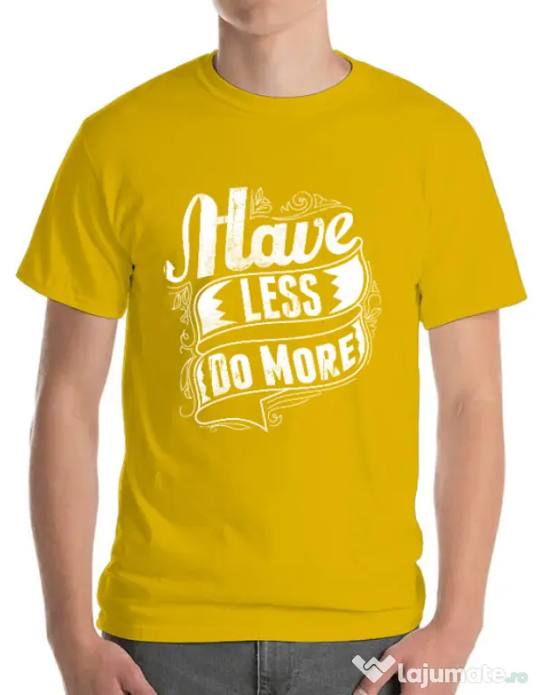 Tricou ADLER barbat Have less do more Galben