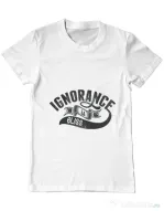 Tricou ADLER barbat Ignorance is bliss Alb