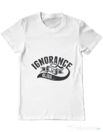 Tricou ADLER barbat Ignorance is bliss Alb