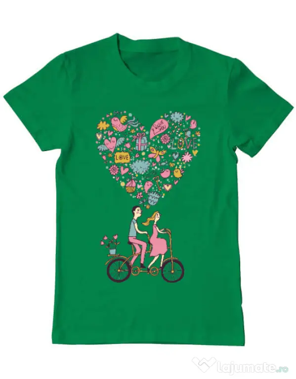 Tricou ADLER barbat Love trip Verde mediu