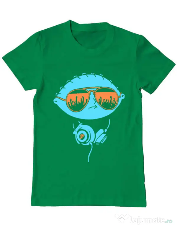 Tricou ADLER barbat Dj Stewie Verde mediu