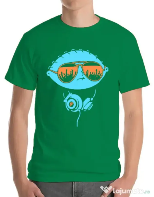 Tricou ADLER barbat Dj Stewie Verde mediu