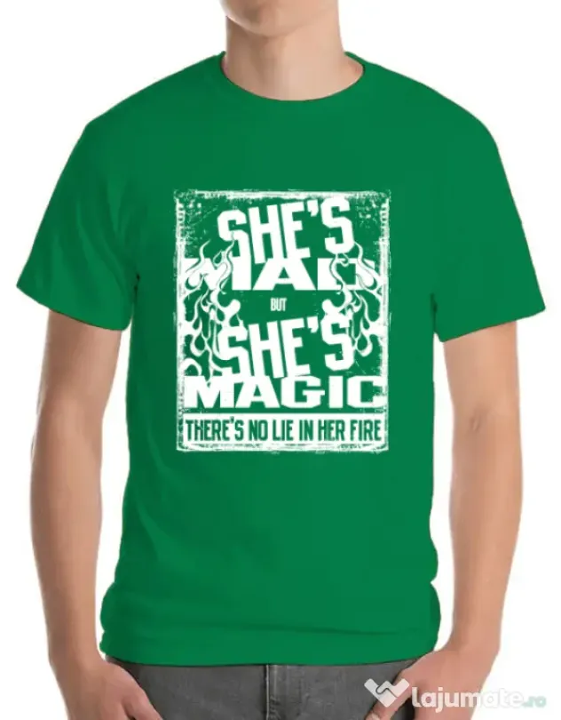Tricou ADLER barbat Mad but magic Verde mediu