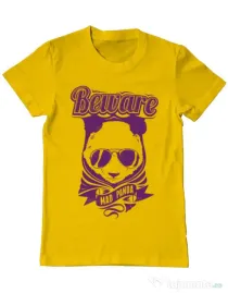 Tricou ADLER barbat Mad Panda Galben