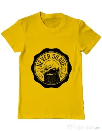 Tricou ADLER barbat Never shave Galben