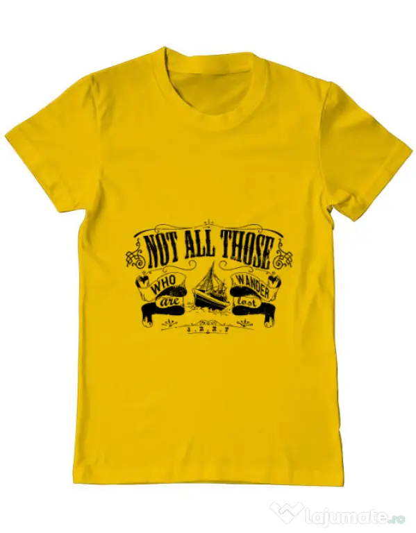 Tricou ADLER barbat Not lost Galben
