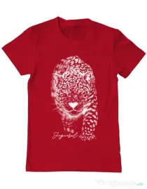 Tricou ADLER barbat Jaguarul Alb Rosu