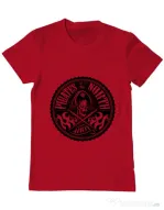 Tricou ADLER barbat Pirates of the north Rosu
