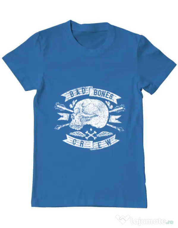 Tricou ADLER barbat Skull symbol Albastru azuriu