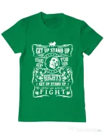 Tricou ADLER barbat Stand up for your rights Verde mediu