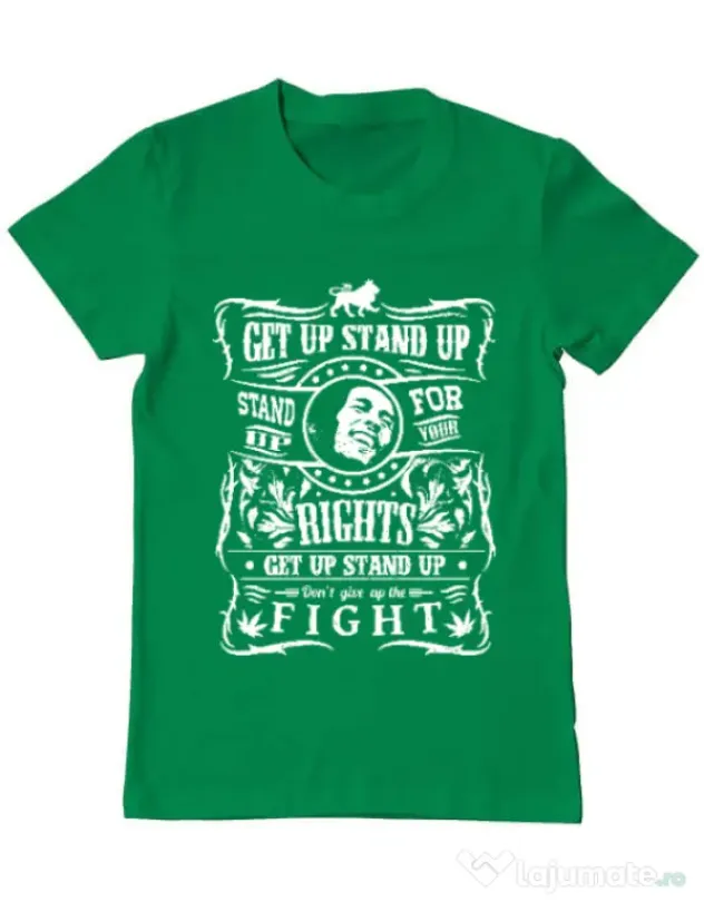 Tricou ADLER barbat Stand up for your rights Verde mediu