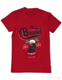 Tricou ADLER barbat The bearded bastards Rosu