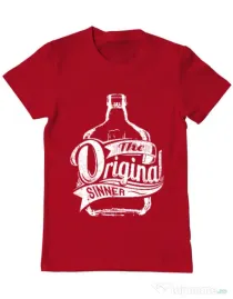 Tricou ADLER barbat The original sinner Rosu