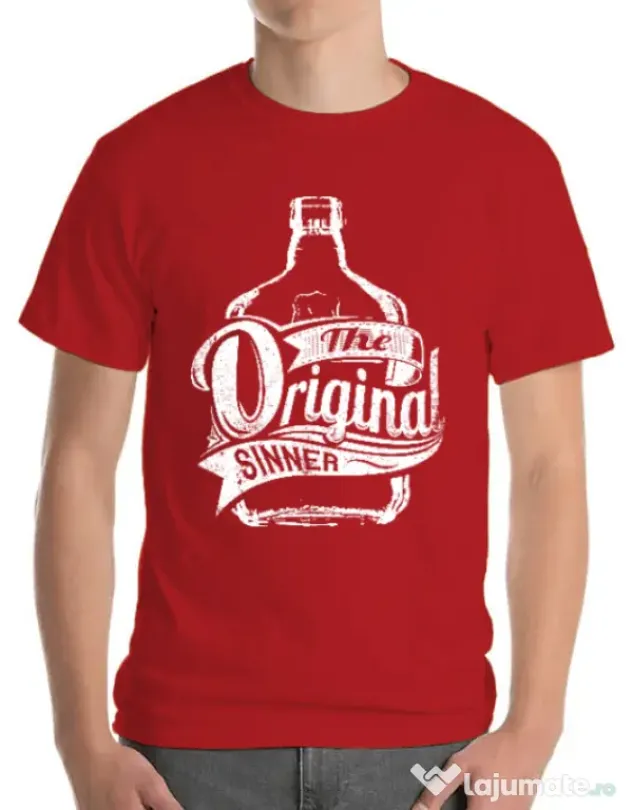 Tricou ADLER barbat The original sinner Rosu