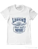 Tricou ADLER barbat West coast motors Alb