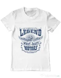 Tricou ADLER barbat West coast motors Alb