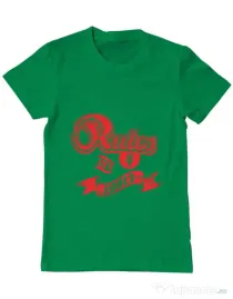 Tricou ADLER barbat Rules are for fools Verde mediu