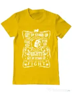 Tricou ADLER barbat Stand up for your rights Galben